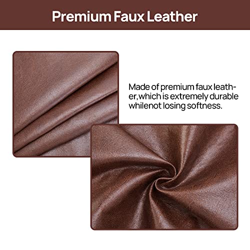 Teniux Remote Control Holder GRS Certified Armrest Organizer with 6 Pockets for recliner couch sofa, Recycled Material Armchair Caddy for Smart Phone, Book, Magazines, Ipad(Brown)
