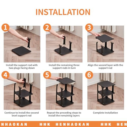 5 Tiers Vertical Shoe Rack, Narrow Free Standing Shoe Storage Organizer for Entryway and Small Closet, Stackable Shoe Holder Shelf Stability DIY, Black