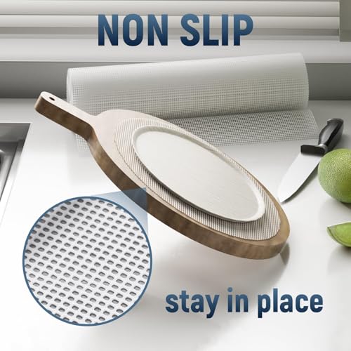 Silicone Drawer and Shelf Liner, 12 in X 12 Ft Non-Adhesive Non-Slip Grip Furniture Liner for Kitchen Cabinets, Desks, Shelves, Bathroom Drawers