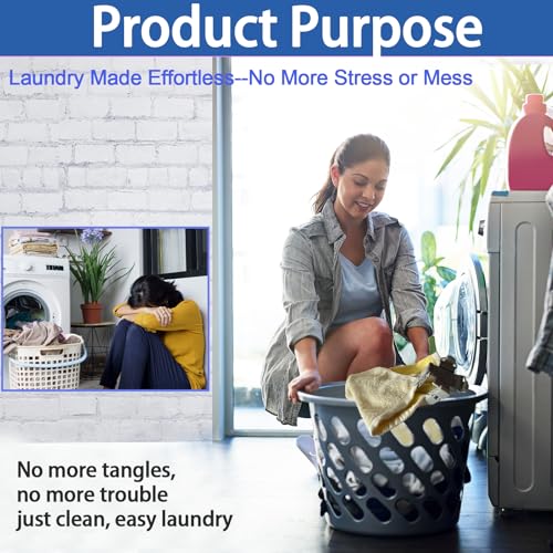 4 Pack Bed Sheet Detangler Reduces Laundry Tangles Keep Bed Sheets/Duvet Covers/Blankets from Tangling, Twisting, and Balling in Washer and Dryer, Fewer Wrinkles, Saves Time and Energy (Blue+Pink)