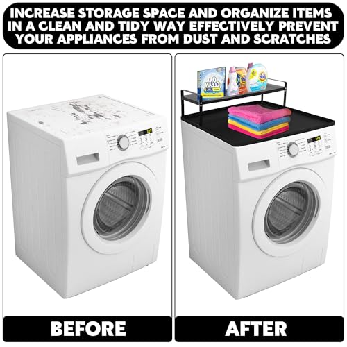 Washer and Dryer Countertop with Non-Slip and Laundry Room Shelf Mat Universal Front Load Washer and Dryer Countertop Kit with Storage Space for Laundry Room Organization(14.2x8.6x7in)