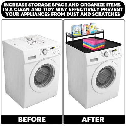 Washer and Dryer Countertop with Non-Slip and Laundry Room Shelf Mat Universal Front Load Washer and Dryer Countertop Kit with Storage Space for Laundry Room Organization(14.2x8.6x7in)