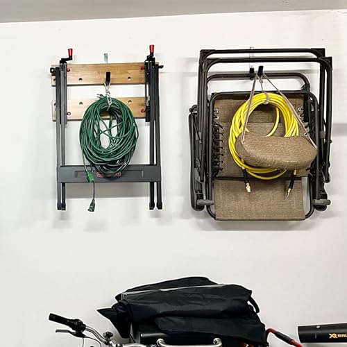 AccEncyc Heavy Duty Garage Hooks, 2Pcs Stainless Steel Wall Mount Hooks, 50lb Weight Capacity, for Garden Hose, Bike, Ladder, Tool Organizer