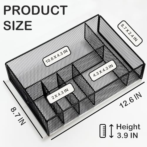Paper Plate Organizer for Countertop - Metal Utensil Caddy Silverware Holder Cutlery Flatware Plastic Spoon Fork Plates Napkins Cup Storage Dispenser Party Picnic Essentials Camping Supplies