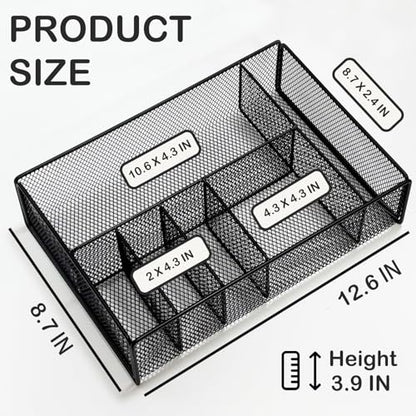 Paper Plate Organizer for Countertop - Metal Utensil Caddy Silverware Holder Cutlery Flatware Plastic Spoon Fork Plates Napkins Cup Storage Dispenser Party Picnic Essentials Camping Supplies