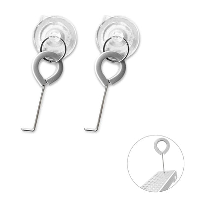 2-Pack Shower Drain Hooks for Drain Cover Removal, Assists with Linear Drain Grate Removal and Clean, Stainless Steel Silicone Protector Extractor Tool.(Gray)