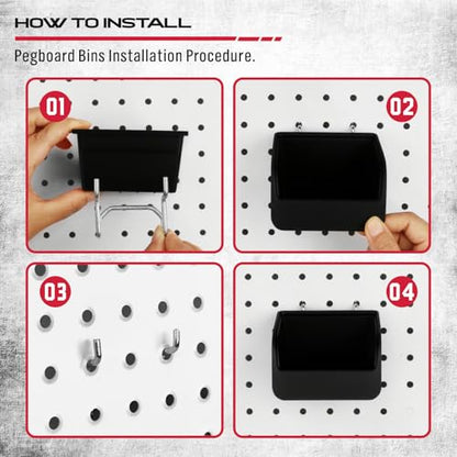 Ultimate 121-Piece Pegboard Hooks Set, Pegboard Accessories with Metal Hooks, Durable Peg Board Organizer Accessories, Pegboard Bins, Peg Board Tool Utility Hooks