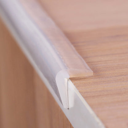 Edge Protector 100% Silicone, Baby Proofing Thin Corners Clear Guards, Pre-Tape Adhesive Soft for Kids Safety, Child Table Cabinets Furniture Bumper, 12 FT