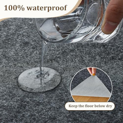 8x10 Ft Non Slip Rug Pad, Dual Surface Felt and Rubber Gripper Backing, 1/4 inch Thick Carpet Liner for Hardwood Floors, Under Area Rug Protective Cushioned Pads, Keep Rugs Safe and in Place