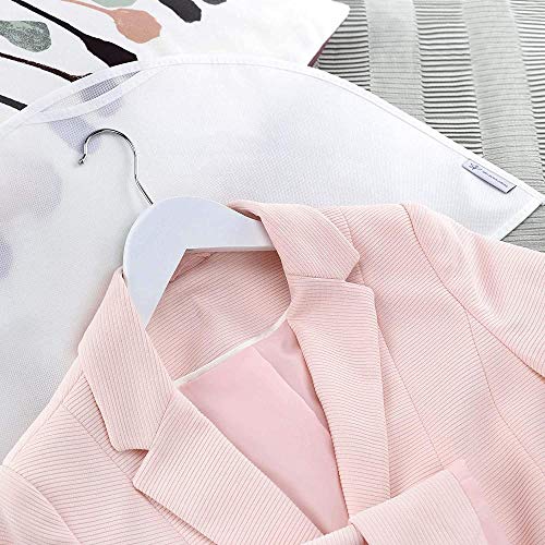 HANGERWORLD Breathable Shoulder Covers Clothes Dust Protectors for Closet Storage (10 Pack, White)
