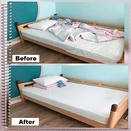 10 pcs Adjustable Bed Sheet Straps,Bed Sheet Clips, Elastic Bed Fitted Sheet Holder from 14 to 47 Inch,Couch/Sofa Cover Straps,Sheet Fastener Suspenders,Fitted Sheet Straps Clips,White