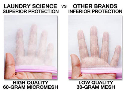 Premium Bra Wash Bag – Set of 3 Mesh Lingerie Laundry Bags for Delicates – Protects Bras, Underwear & Intimates in Washing Machine – Durable Zipper Closure – Regular Size