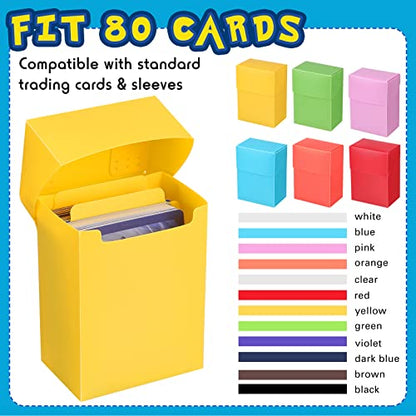 Frienda 32 Pack Deck Cards Boxes, Large Capacity with 64 Dividers, Fits 80+ Trading Card Storage Organizer Cases for Sports and Games