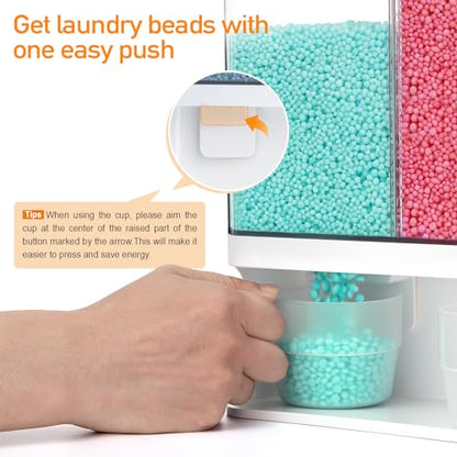 Laundry Detergent Dispenser, Scent Booster Beads Dispenser for Laundry Room Organization, Suitable for Beads, Stain Remover Powder