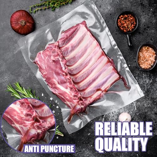 CAREGY Vacuum Sealer Bags 200 Quart | 8" x 12" with BPA Free for Food Storage Meal Prep or Sous Vide