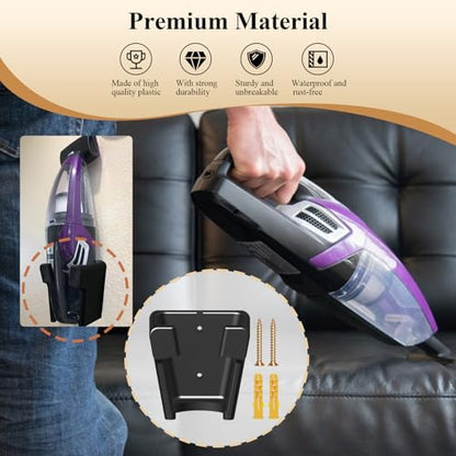 1 Pcs Wall Mount Vacuum Holder/Docking Station with Screws, Fits Bissell | Groove Design, Prevents It From Falling, Save Space and Reduce Clutter, Quality Material, Easy to Install, Strong Durability