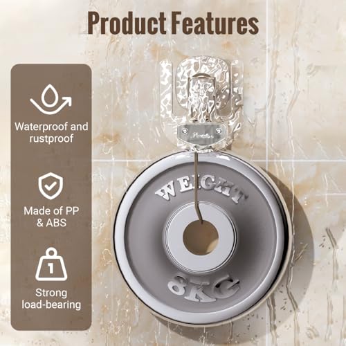 DONGKER Wall Mounted Slippers Rack,2 PCS Clear Suction Cup Shoe Holder without Drilling Can Store 2 Pairs of Shoes for Entrance Bathroom