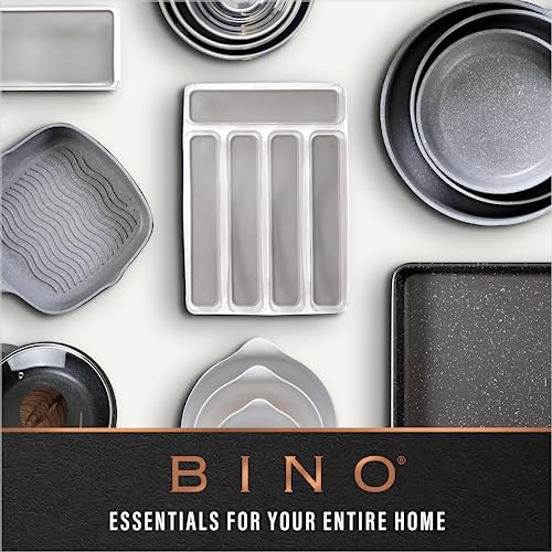 BINO | Plastic Storage Bins, Medium | THE HANDLER COLLECTION | Multipurpose Organizer Bins | Kitchen Pantry Organizers and Storage | Clear Containers for Organizing Home | Freezer Organizer