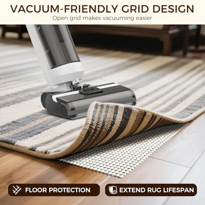 BAGAIL BASICS 8 x 10 FT Rug Pad Gripper for Hardwood Floors, Non Slip Rug Pads for Area Rugs, Extra Thick Under Rug Padding, Protect Your Rugs & Floors