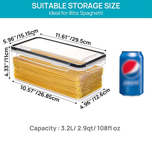 Vtopmart Pasta Storage Containers, 8 Pack, 3.2L Airtight Canisters