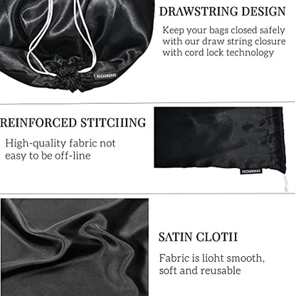 7 Pack Dust Bags for Handbags Storage Silk Cloth Bag With Drawstring Large Storage Pouch for Handbag Purse Shoes Boots