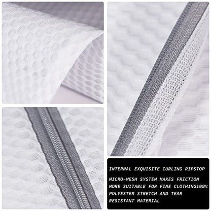 Extra Large Honeycomb Mesh Laundry Bag125gsm Net Fabric Durable and Reusable Delicate Wash Bag,Travel Organization Bag for Lingerie,Clothes,Jeans,Bath Towel,Sock (Set of 4(2L+2XL))