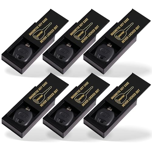 RamPro Hide A Key Magnetic Key Holder Under Car - for Your Car So You Never Lock Out - Store a Spare Key for Your Home, Storage, Office, or Vehicle - 6 pack