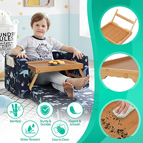 Artmeer FSC 100% Bamboo Bed Tray with Folding Legs, Medium, Natural | FSC 100% bamboo bed tray with folding legs, handles and raised edges for meals, laptops, reading and serving in bed.
