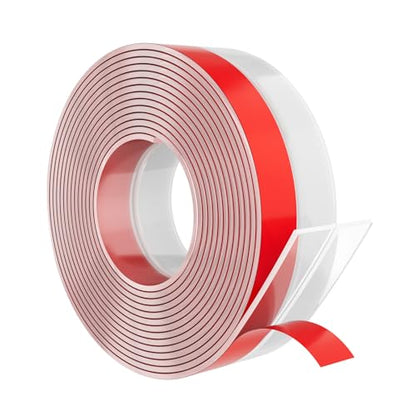 Elvone Weather Stripping Door Seal for Door Frames, 20'x2 x0.08, Clear | Self-adhesive flexible silicone seal tape for door frame gaps and window gaps. block drafts, dust, and noise