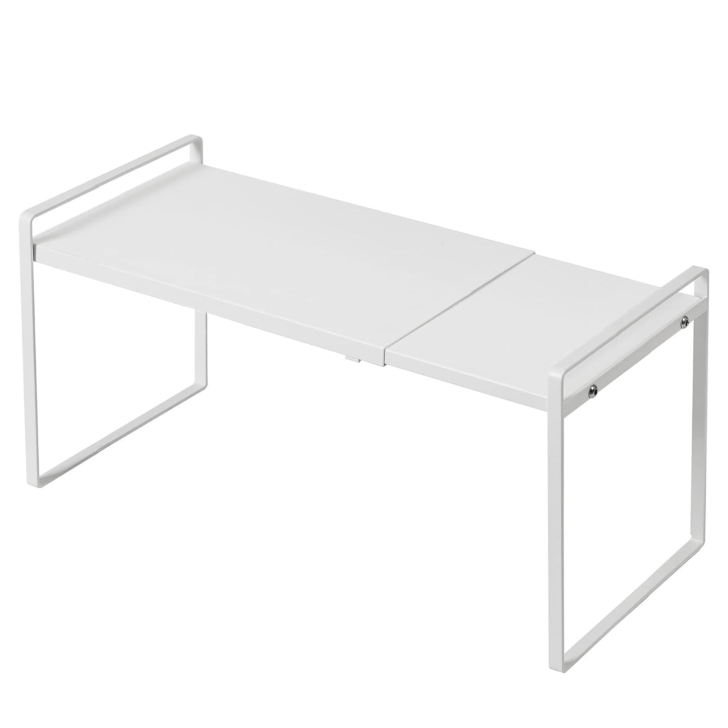 Cabinet Shelf Organizer Expandable, 12 Inch Deep A... (White | Iron)