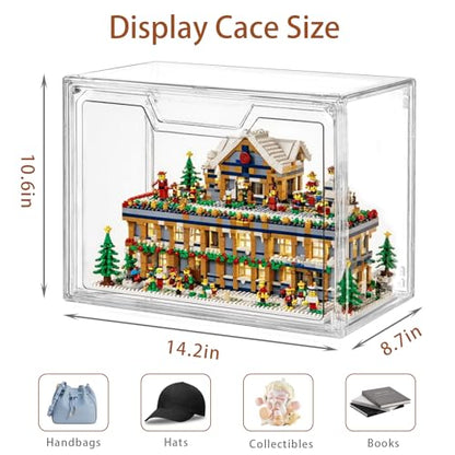 Stackable Acrylic Display Case,Clear Storage Bins with Lid for Collectibles | Purse Organizer ,Storage Boxes/Bins with Lids, Closet Organizers and Storage for HandBags, Hat, Collectibles and Lego