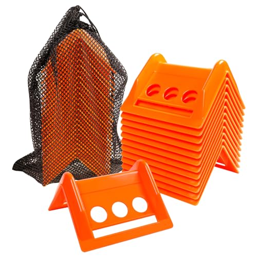 24 Pack 4" Flatbed Edge Protectors with Carrying Case, 4" Winch Ratchet Straps Plastic Corner Protectors for Flatbed Cargo Load (Orange)