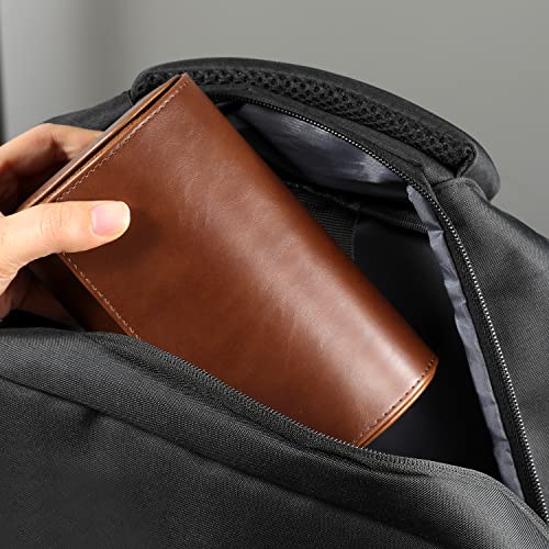 Watch Roll Travel Case for Men and Women- 2 Watch Storage and Organizer | Secure Storage with Innovative Removable Pillows & Solid Dividers for Home, Travel and Display (Brown-2 Slot)