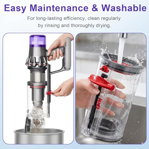 Upgrade V11 V15 Vacuum Dust Bin Canister Replacement Parts for Dyson | Fits V15 V11 SV14 SV15 SV22 Cordless Vacuum Cleaner, For Dyson Vacuum Attachments & Accessories No. 970050-01 & 965443-01