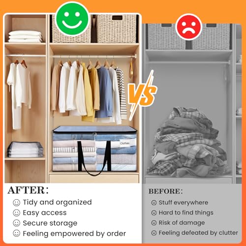 Moving Bags, Extra Large Heavy Duty Storage Bags, 93L, 8 Packs | Packing Bags with Smooth Zippers, Strong Handles & Tag Pocket, Water-Resistant Foldable Storage Totes, Moving Box Alternative