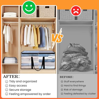 Moving Bags, Extra Large Heavy Duty Storage Bags, 93L, 8 Packs | Packing Bags with Smooth Zippers, Strong Handles & Tag Pocket, Water-Resistant Foldable Storage Totes, Moving Box Alternative