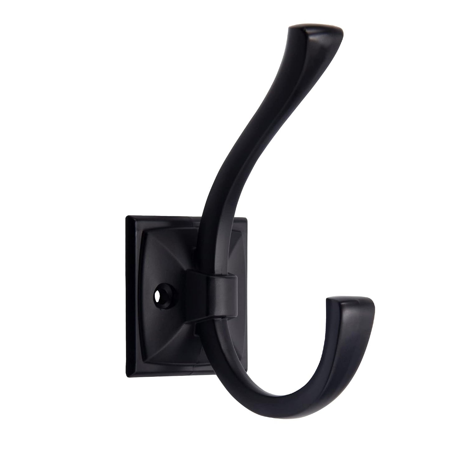 TUNNY 5 Pack Antique Design Wall Hanging Coat Hooks - Matte Black Coat Hooks Towel Hook for Entry Shoe Cabinet, Wardrobe Bathroom Bedroom Furniture Hardware