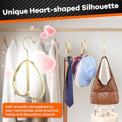 Multipurpose Closet Hangers- Tie and Belt Hanger for Closet- Ideal for Storing Belts, Ties, Scarfs, Baseball Hats, Purses & More- Great Space Saving Belt Organizer for Wardrobe