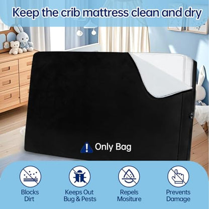 Heavy Duty Water-Resistant Crib Mattress Storage Cover Bag with Zipper