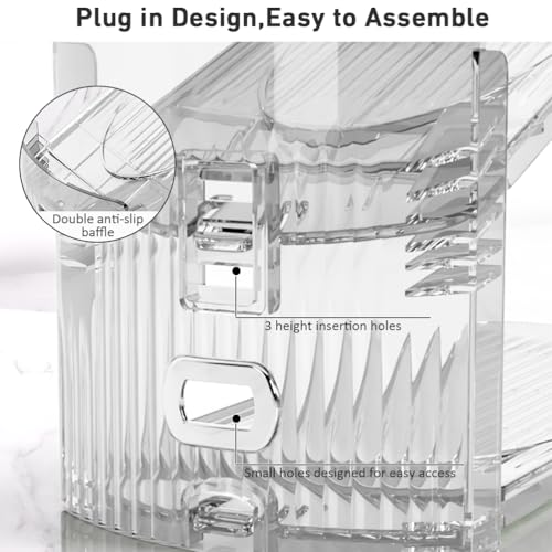 NVGSN 12Pack Clear Shoe Slot Organizer,Shoe Stacker,Storage Space Saver 50% | 3 Levels Adjustable Height 3.7''-7.7''shoe Organizer for Closet,Easy to Assemble shoe Rack Holder,Organizador de Zapatos