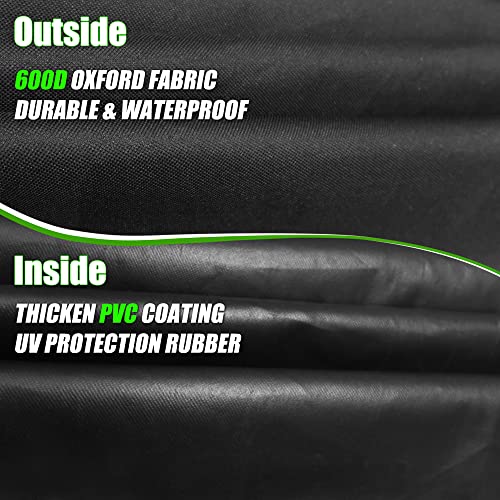 IC ICLOVER 40 Inch Firewood Log Hoop Cover Only - Heavy Duty 600D Oxford | Outdoor Waterproof Round Log Rack Cover, Ring Wood Pile Holder Storage Tarp with Zipper & Wind Proof Buckle, Reflective Strip
