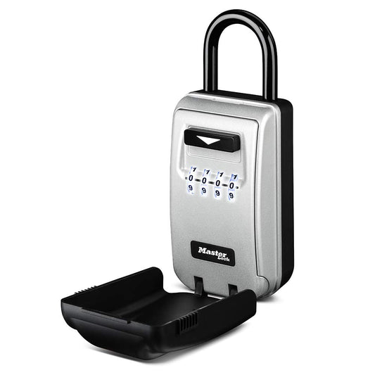 Black Portable Key Lock Box with Light Up Dials, S... (Biscuit | Plastic)
