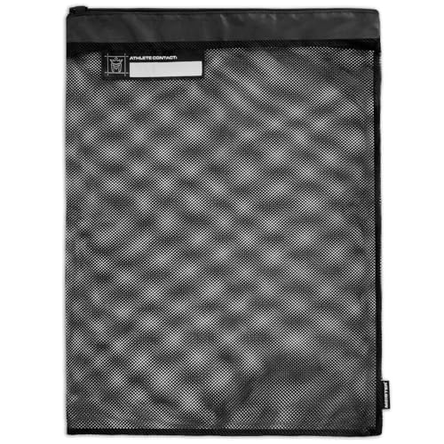 Meister Athlete XL Wash Bag - Large Mesh Sports Laundry Bag w/Zipper Lock - Black