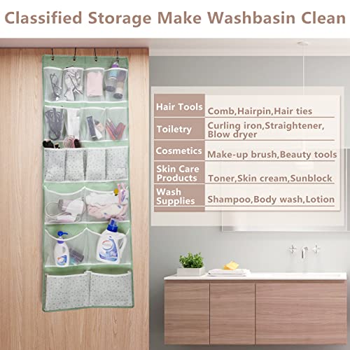 2 Pack-18 Pocekts Over the Door Shoes Organizer,Behind Door Hanging Storage Pocekt for Sock,Underwear,Hat,Handbag,Back of Door Hanging Shelf for Bedroom,Bathroom,Entryway,Storeroom,Pantry,Dorm,Nursery