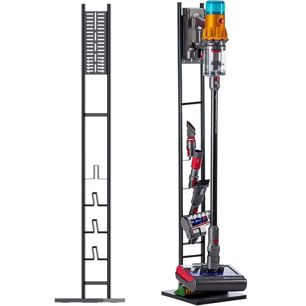 Vacuum Storage Bracket Stand for Dyson V15 V12 V11 V10 V8 V7 V6 DC Series, Metal Vacuum Stand Compatible with Most Wall Mounted Vacuum Holder for Levoit LVAC-200 LVAC-300 Storage Accessories