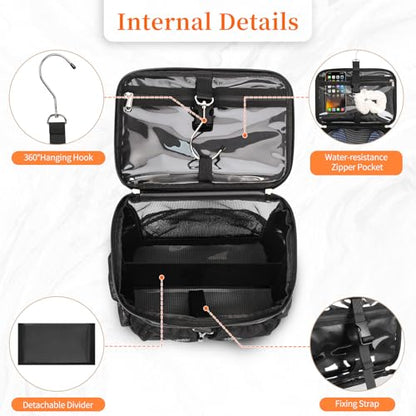 Shower Caddy Portable Mesh Shower Tote for Bathroom, Gym, Travel, Camping - Quick Dry Hanging Organizer Toiletry Bag with Handle for College Dorm Room, Men & Women