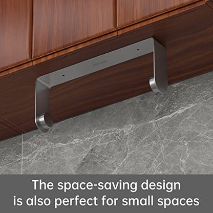 Mbillion Brushed Silver SUS304 Paper Towel Holder | Wall mounte and self-adhesive under cabinet paper towel rack, premium stainless steel for kitchen