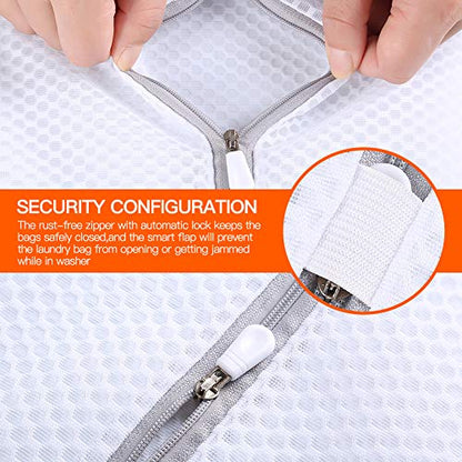 Laundry Bags Mesh Wash Bags, Garment Bag for Washing Machine,2L+2XL | Washer Bags for Laundry Delicates, Suit, Coat, Dress, Pants, Honeycomb, Tumble Dryer Safe