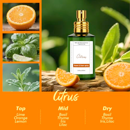 Room Spray Odor Eliminator 3 Pack, Natural Essential Oil Air Freshener Spray for Home Bathroom and Kitchen, Lavender, Citrus, Eucalyptus