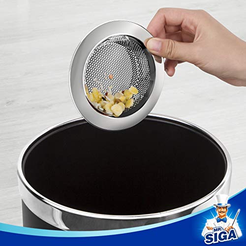 MR.SIGA Kitchen Sink Strainer, Stainless Steel Sink Drain Strainer, 3 Pack | Dishwasher safe sink strainer, outer diameter 4.4 inch/11.2cm, inner diameter 3 inch/7.6cm